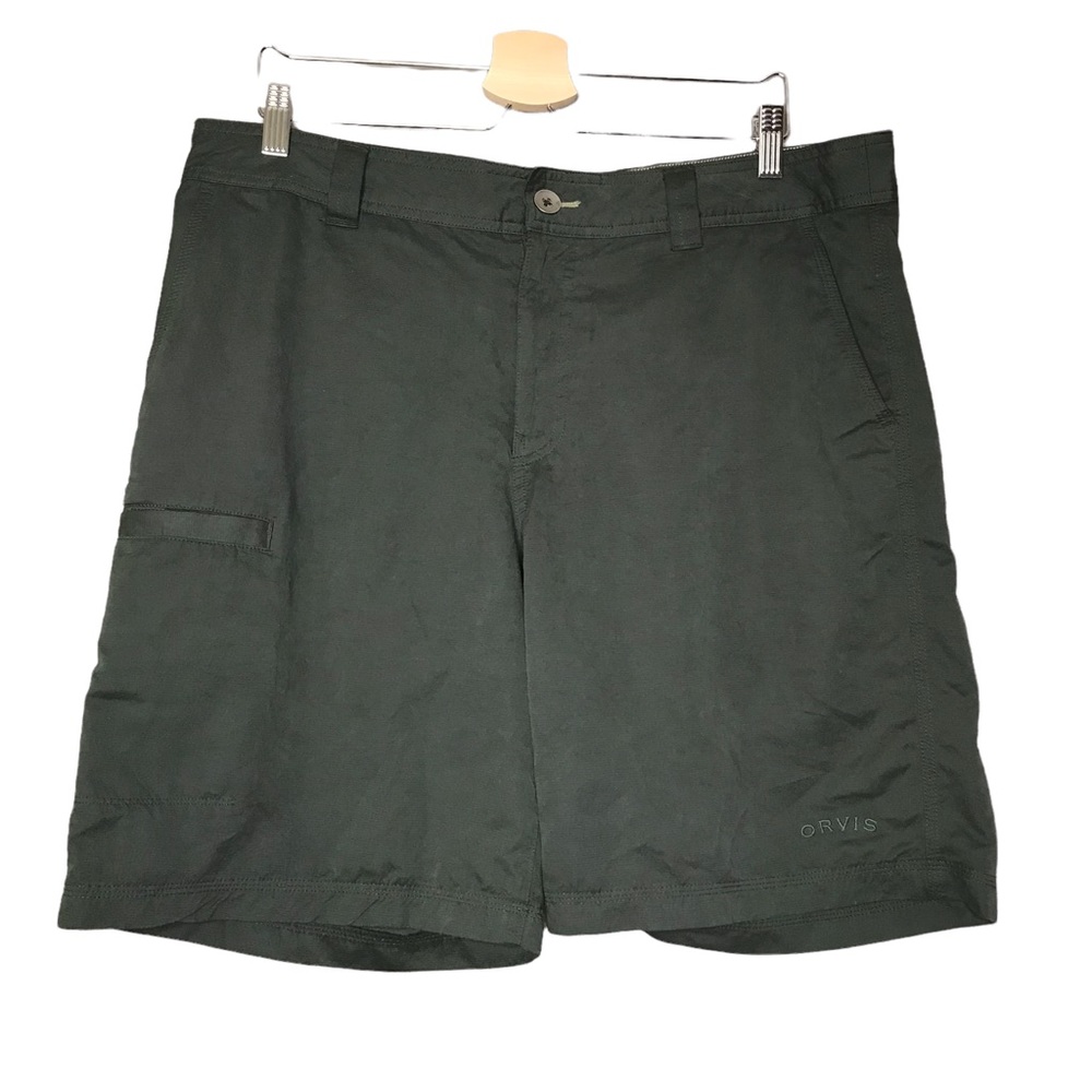 Orvis Green Walking Short Hiking Shorts Outdoor Bermuda Fishing Men's 36 Waist